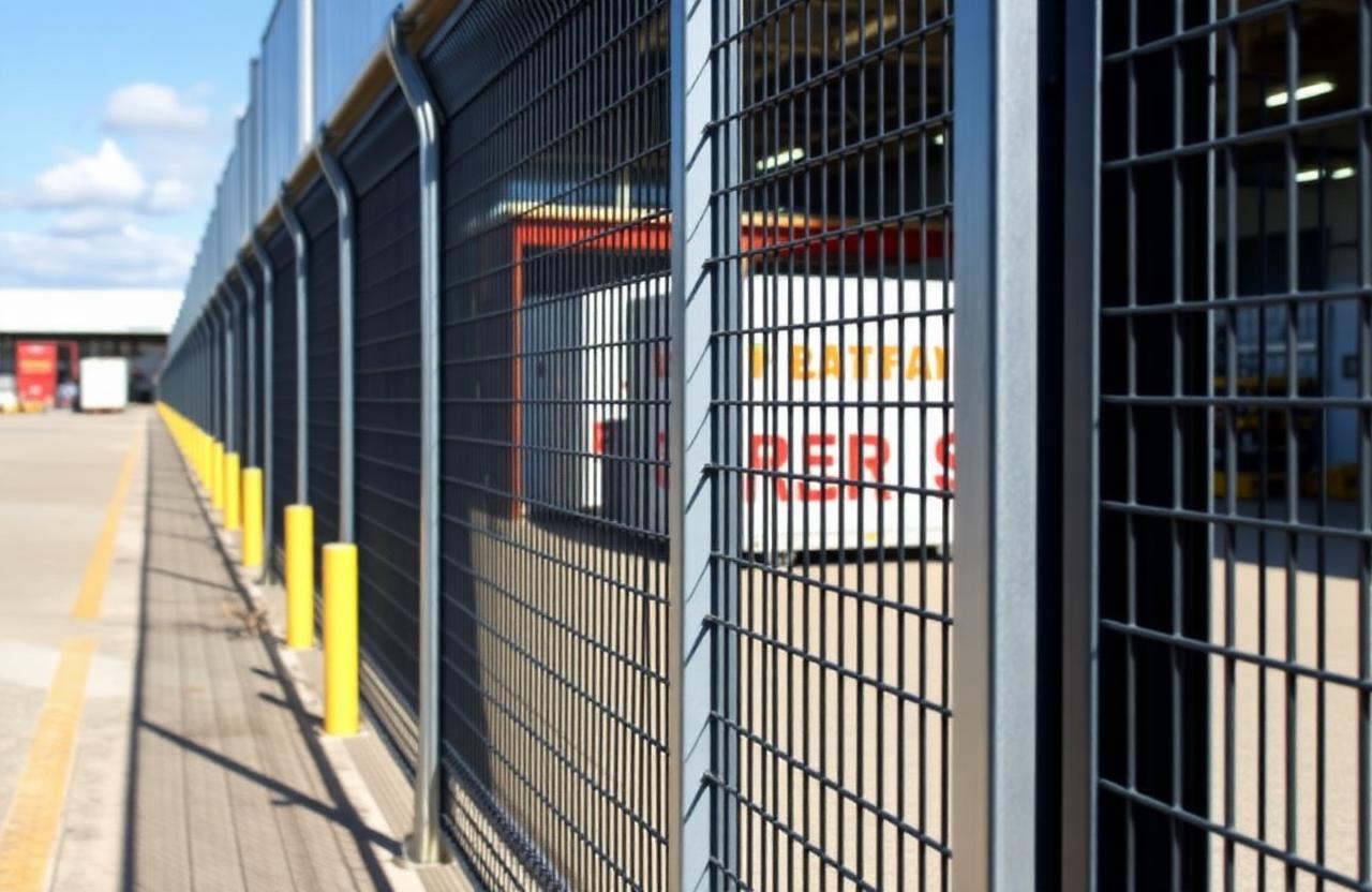 Logistics distribution centre fencing