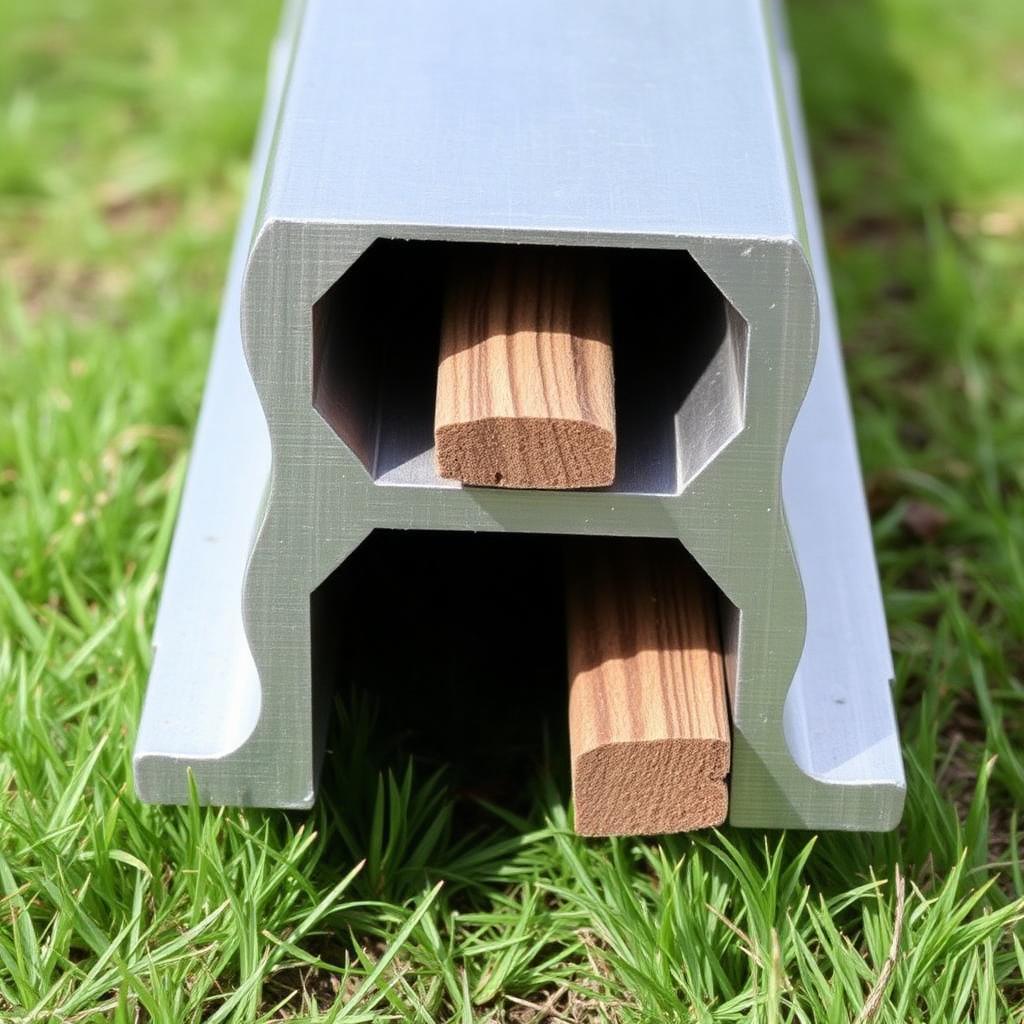 Galvanised H-posts and C-posts for sleeper retaining walls close-up showing finish and profile