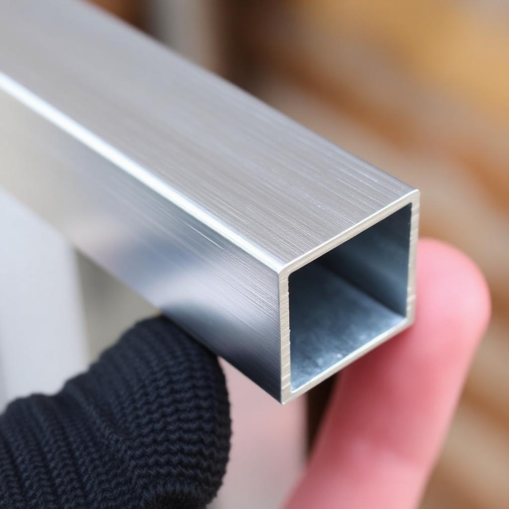 Galvanised SHS square hollow section steel for fencing close-up showing finish and profile